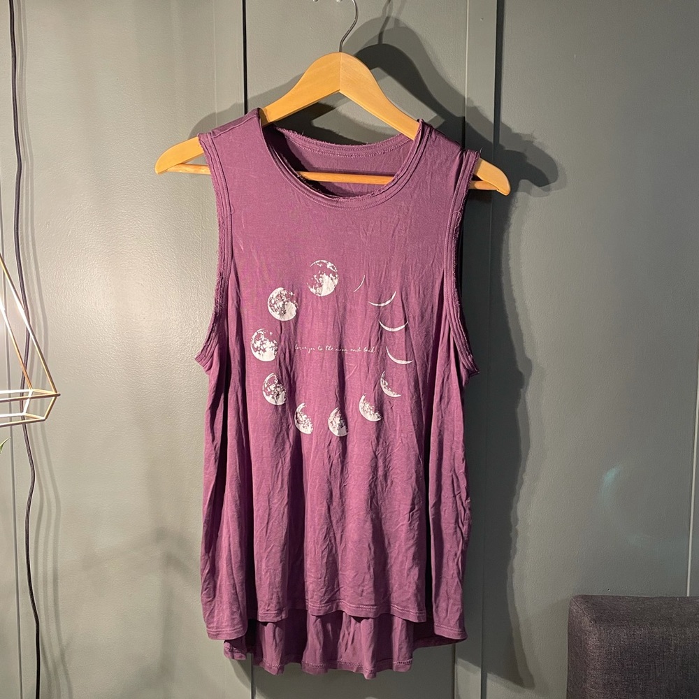 Purple Oversized Moon Phase Tank